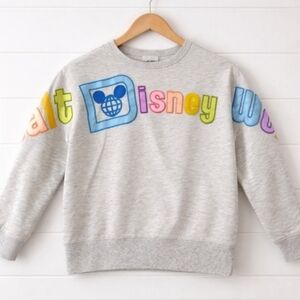 Disney Womens 3xl  Gray Sweatshirt with Colorful Lettering